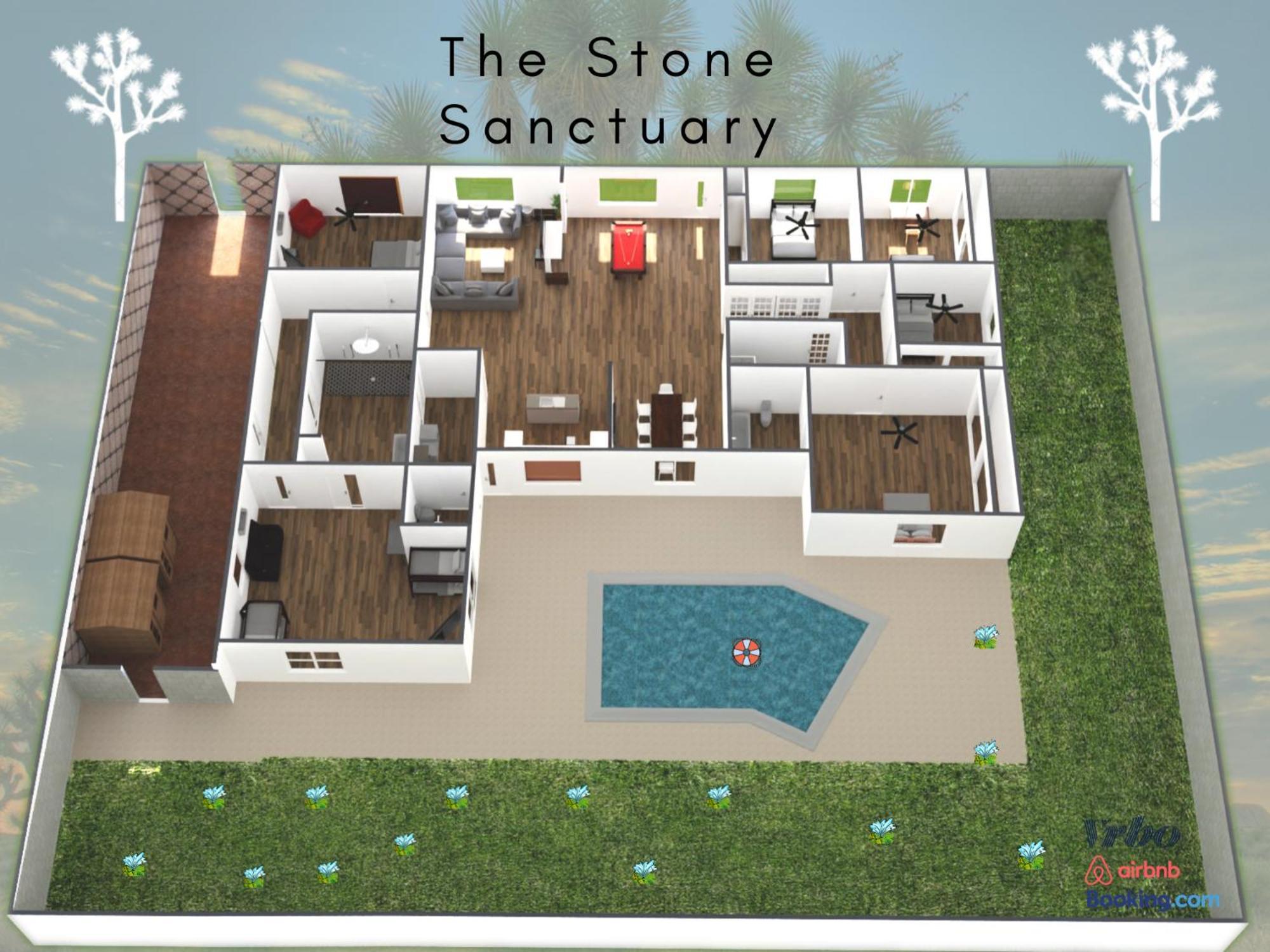 Lux Private Home - Pool, Billiards, 8 Smart Tvs, Board Games, Cotton Bedding - The Stone Sanctuary At Mccullough Hills Trailhead Las Vegas Kültér fotó